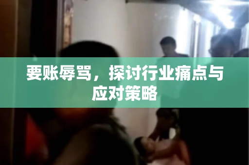 要账辱骂，探讨行业痛点与应对策略