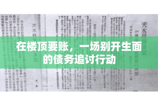 在楼顶要账，一场别开生面的债务追讨行动