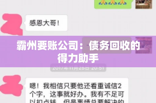 霸州要账公司：债务回收的得力助手
